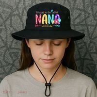 Blessed To Be Called Nana Cute Floral  Bucket Hat thumb 3