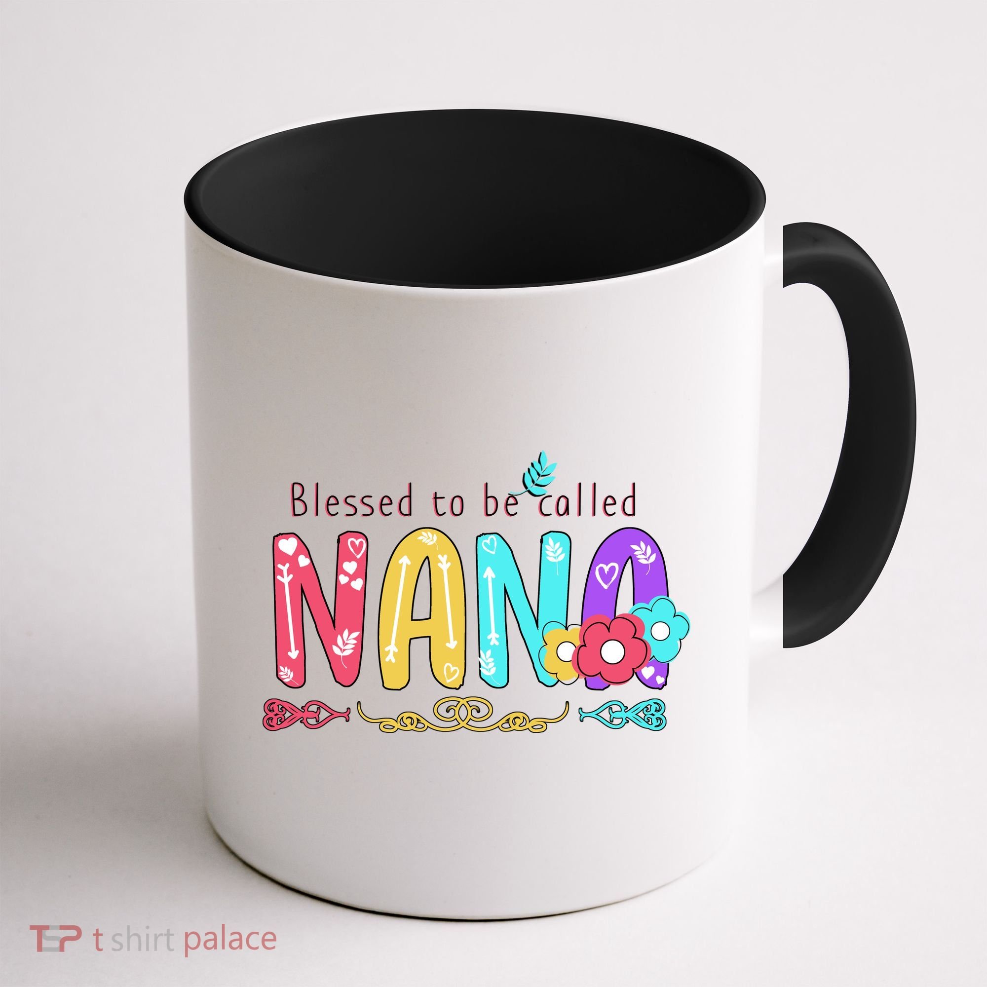 Blessed To Be Called Nana Cute Floral  Coffee Mug