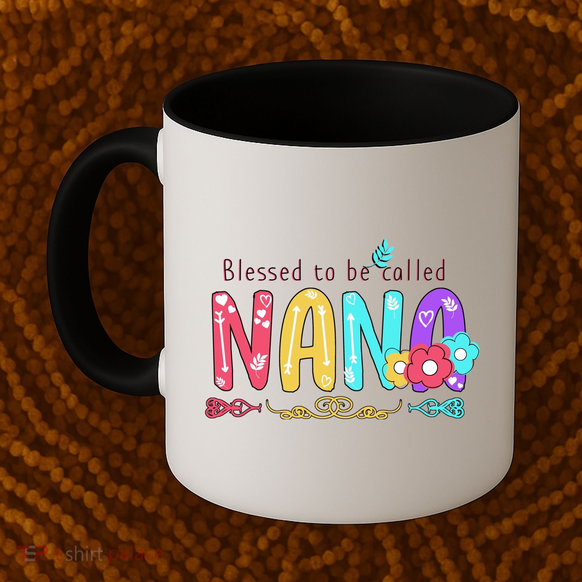 Blessed To Be Called Nana Cute Floral  Coffee Mug