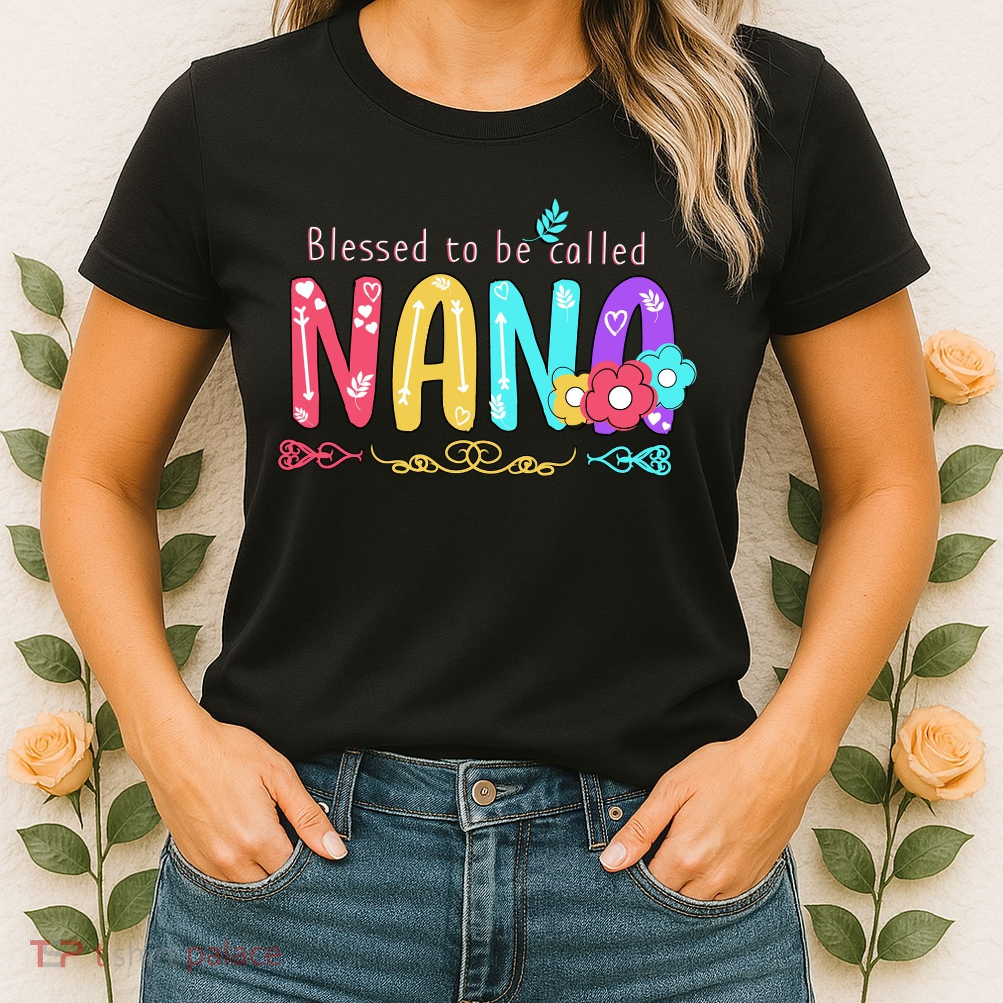 Blessed To Be Called Nana Cute Floral  Women's T-Shirt