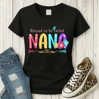 Blessed To Be Called Nana Cute Floral  Women's T-Shirt thumb 3