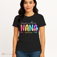 Blessed To Be Called Nana Cute Floral  Women's T-Shirt thumb 4