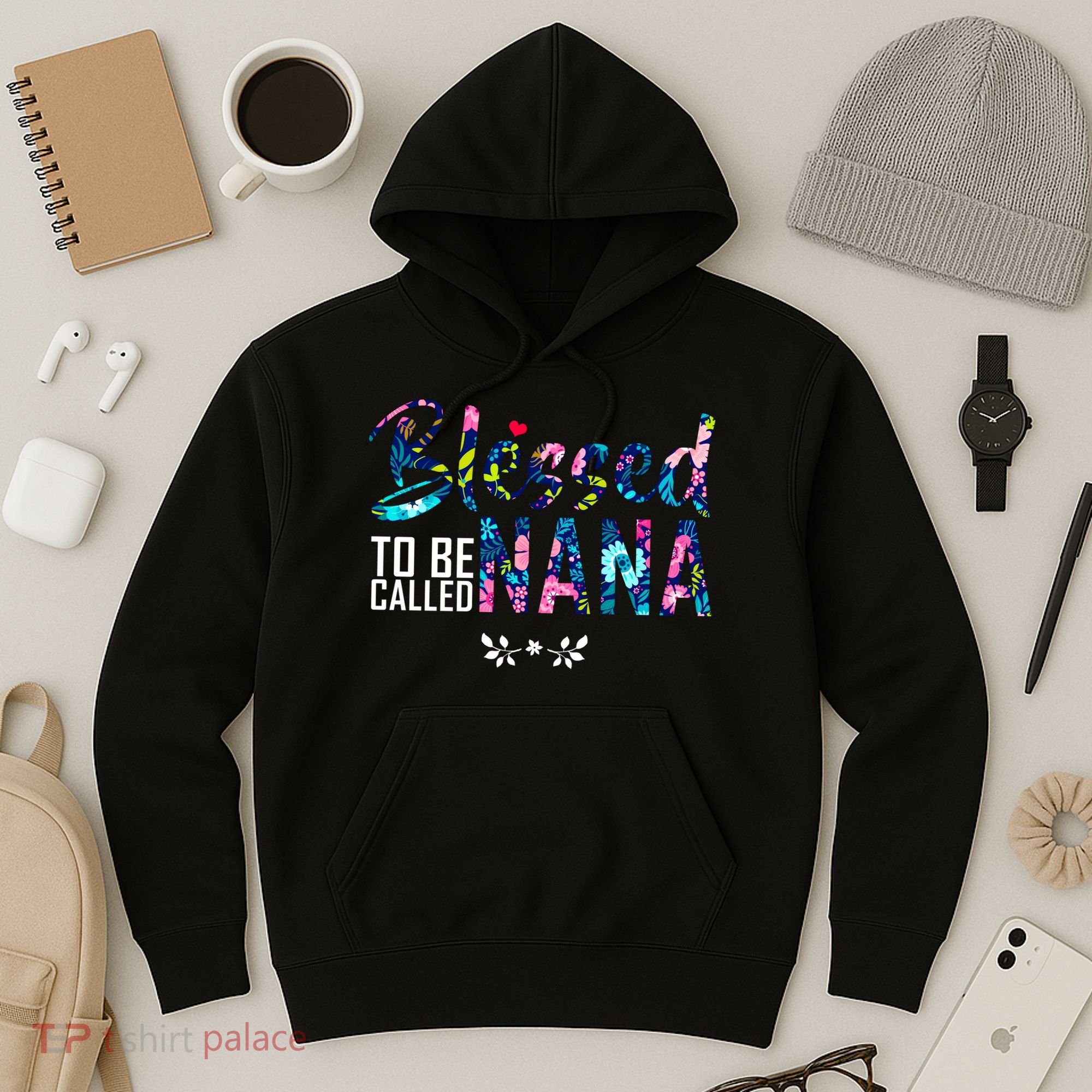 Blessed To Be Called Nana Flower Hoodie