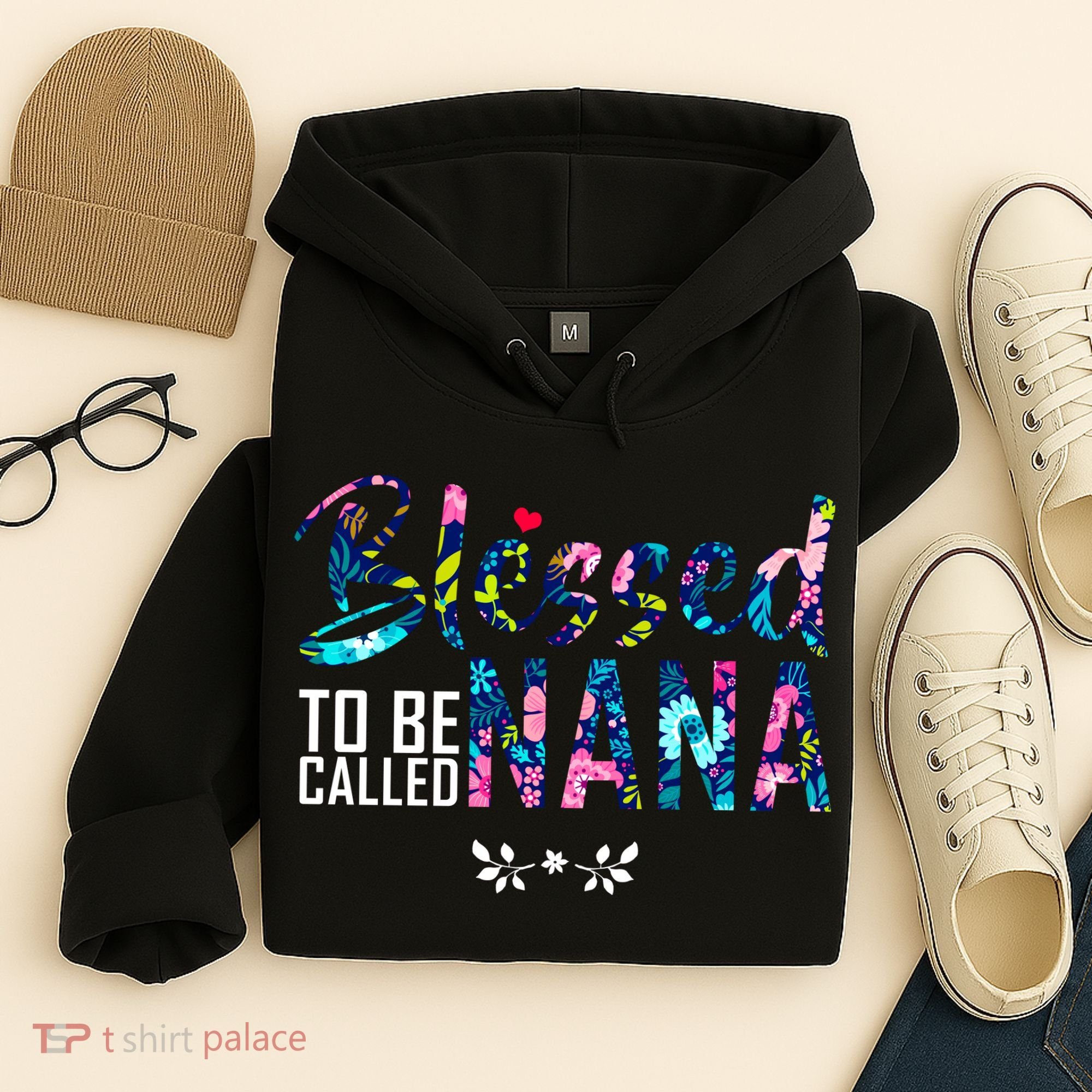 Blessed To Be Called Nana Flower Hoodie