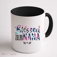 Blessed To Be Called Nana Flower Coffee Mug thumb 1