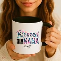 Blessed To Be Called Nana Flower Coffee Mug thumb 3