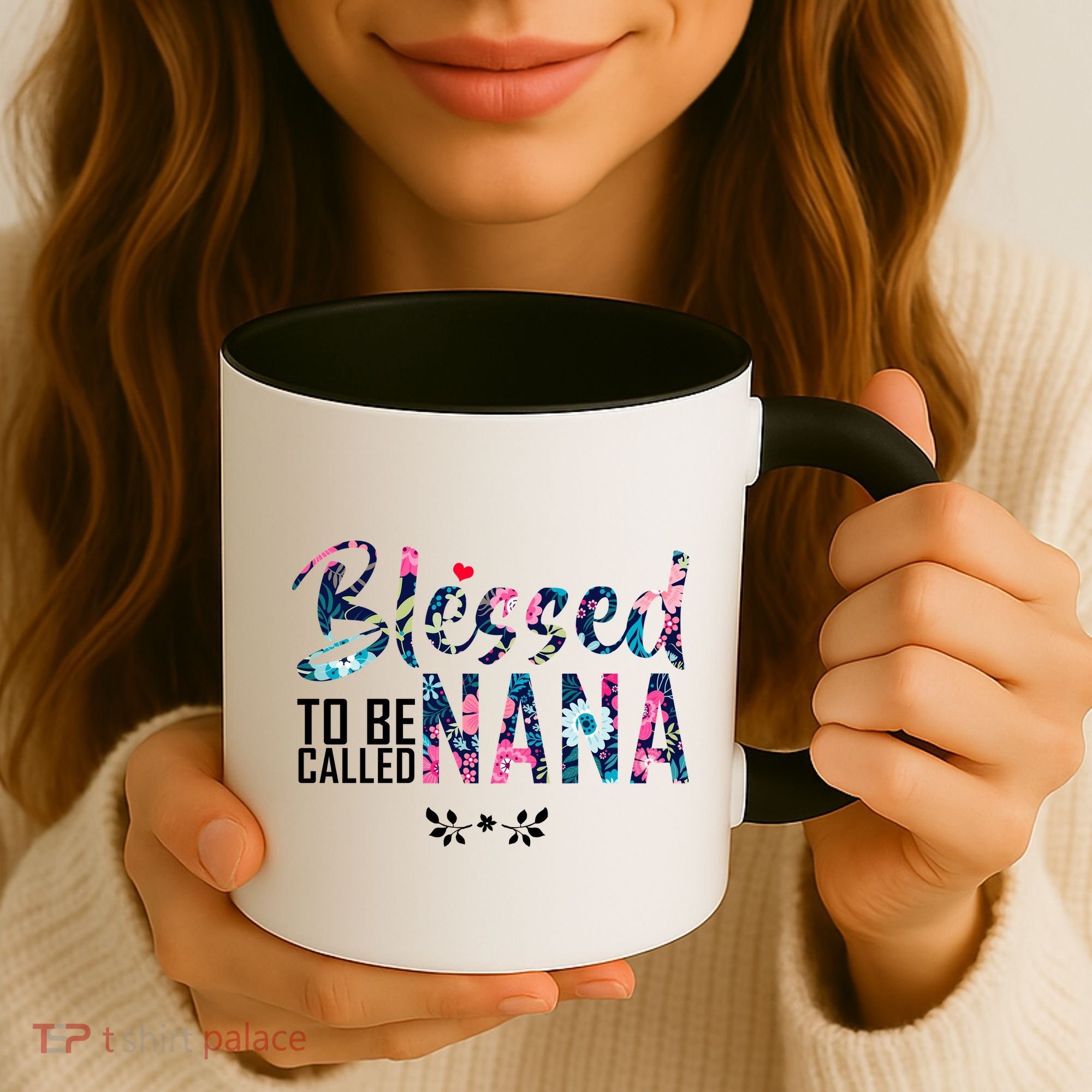 Blessed To Be Called Nana Flower Coffee Mug