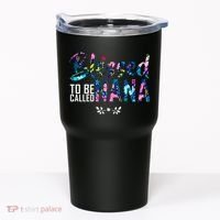 Blessed To Be Called Nana Flower Tumbler thumb 0