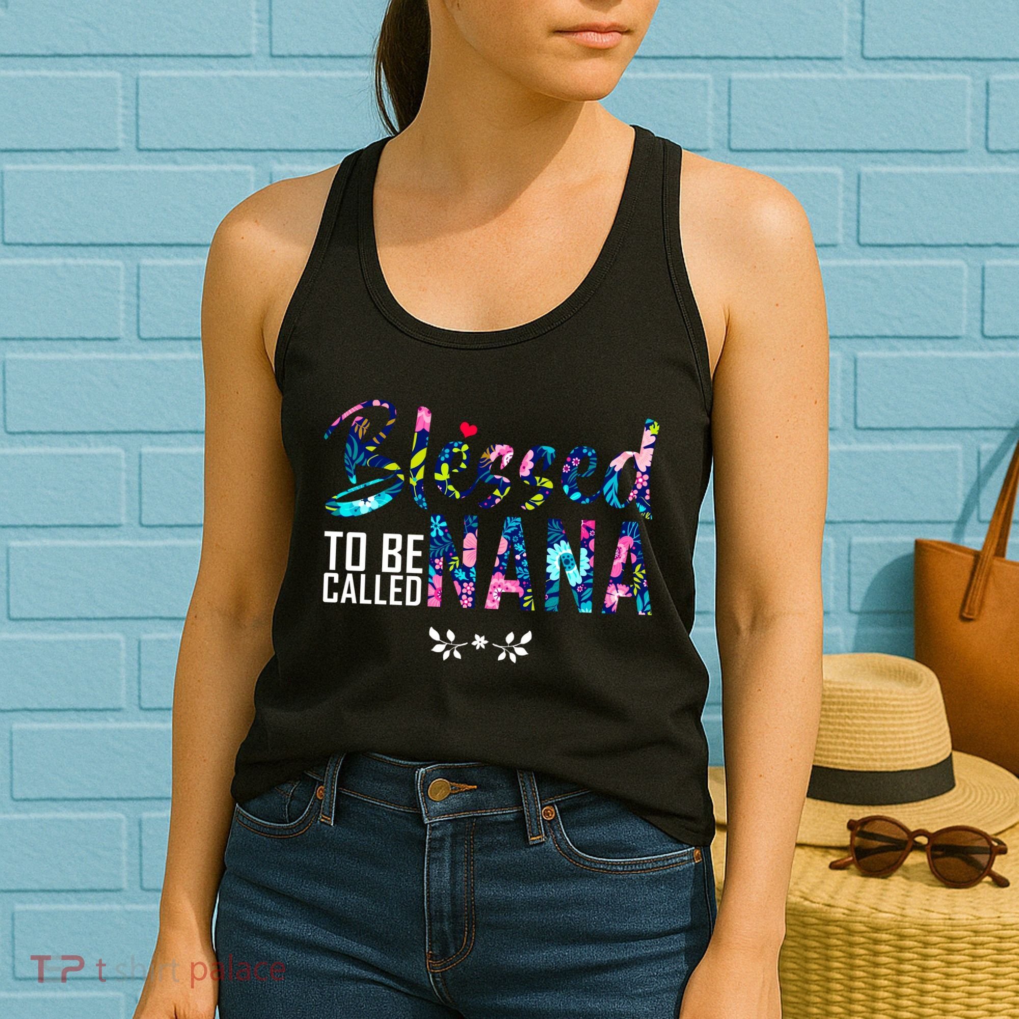 Blessed To Be Called Nana Flower Women's Tank Top