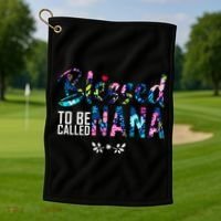Blessed To Be Called Nana Flower Golf Towel thumb 1