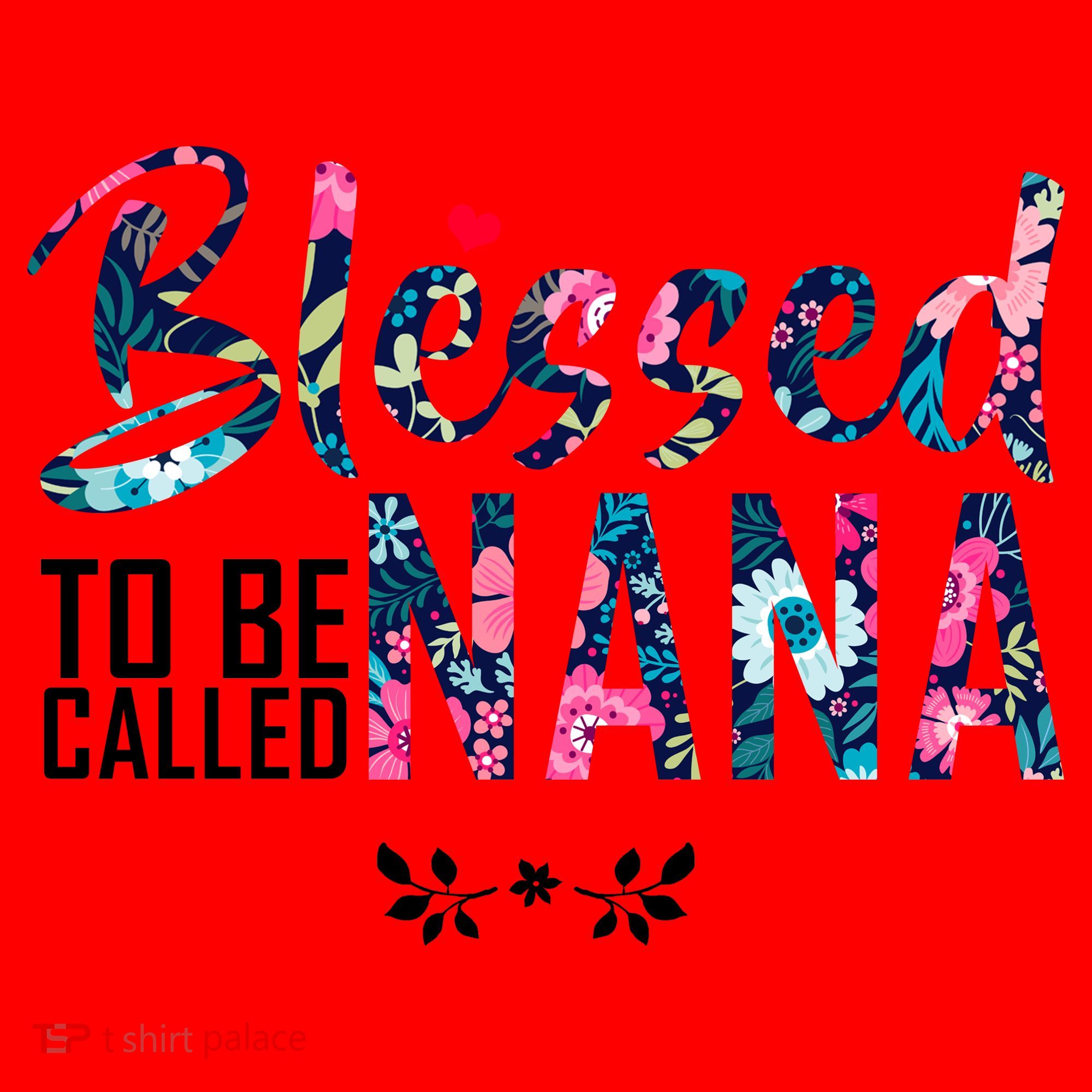 Blessed To Be Called Nana Flower Santa Hat