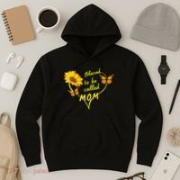Blessed To Be Mom Butterfly Sun Floral  Hoodie thumb 3