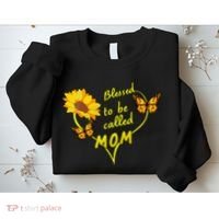 Blessed To Be Mom Butterfly Sun Floral  Sweatshirt thumb 2