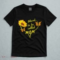 Blessed To Be Mom Butterfly Sun Floral  T-Shirt thumb 5