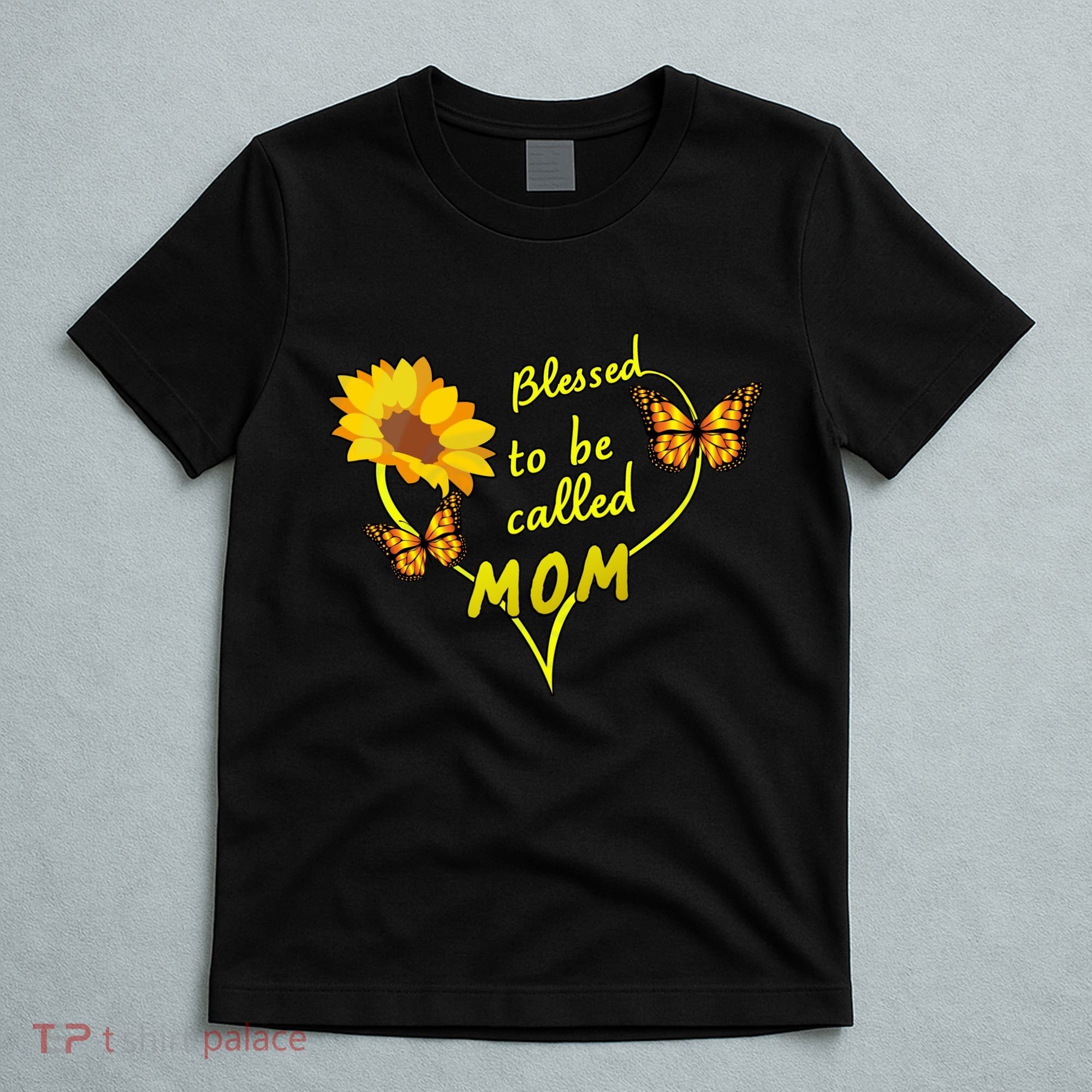 Blessed To Be Mom Butterfly Sun Floral  T-Shirt