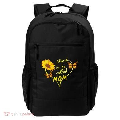 Blessed To Be Mom Butterfly Sun Floral  Backpack
