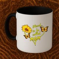 Blessed To Be Mom Butterfly Sun Floral  Coffee Mug thumb 2