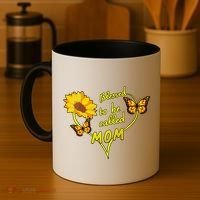 Blessed To Be Mom Butterfly Sun Floral  Coffee Mug thumb 4