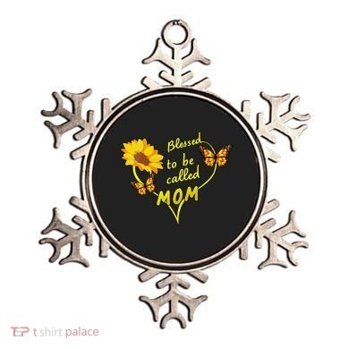 Blessed To Be Mom Butterfly Sun Floral  Ornament