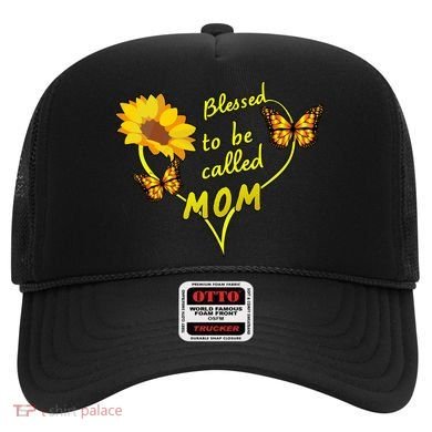 Blessed To Be Mom Butterfly Sun Floral  Hat