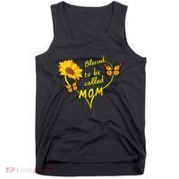 Blessed To Be Mom Butterfly Sun Floral  Tank Top thumb 0