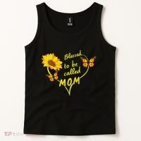 Blessed To Be Mom Butterfly Sun Floral  Tank Top thumb 2