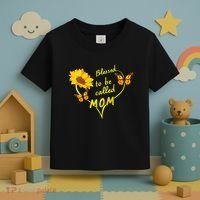 Blessed To Be Mom Butterfly Sun Floral  Toddler T-Shirt thumb 3