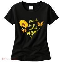 Blessed To Be Mom Butterfly Sun Floral  Women's T-Shirt thumb 0