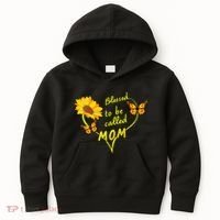Blessed To Be Mom Butterfly Sun Floral  Kids Hoodie thumb 0