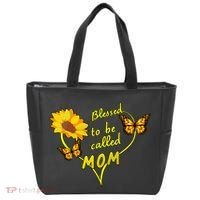 Blessed To Be Mom Butterfly Sun Floral  Tote Bag thumb 0