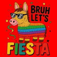 Bruh Lets Fiesta Cinco Mayo Pinata Funny Santa Hat thumb 1