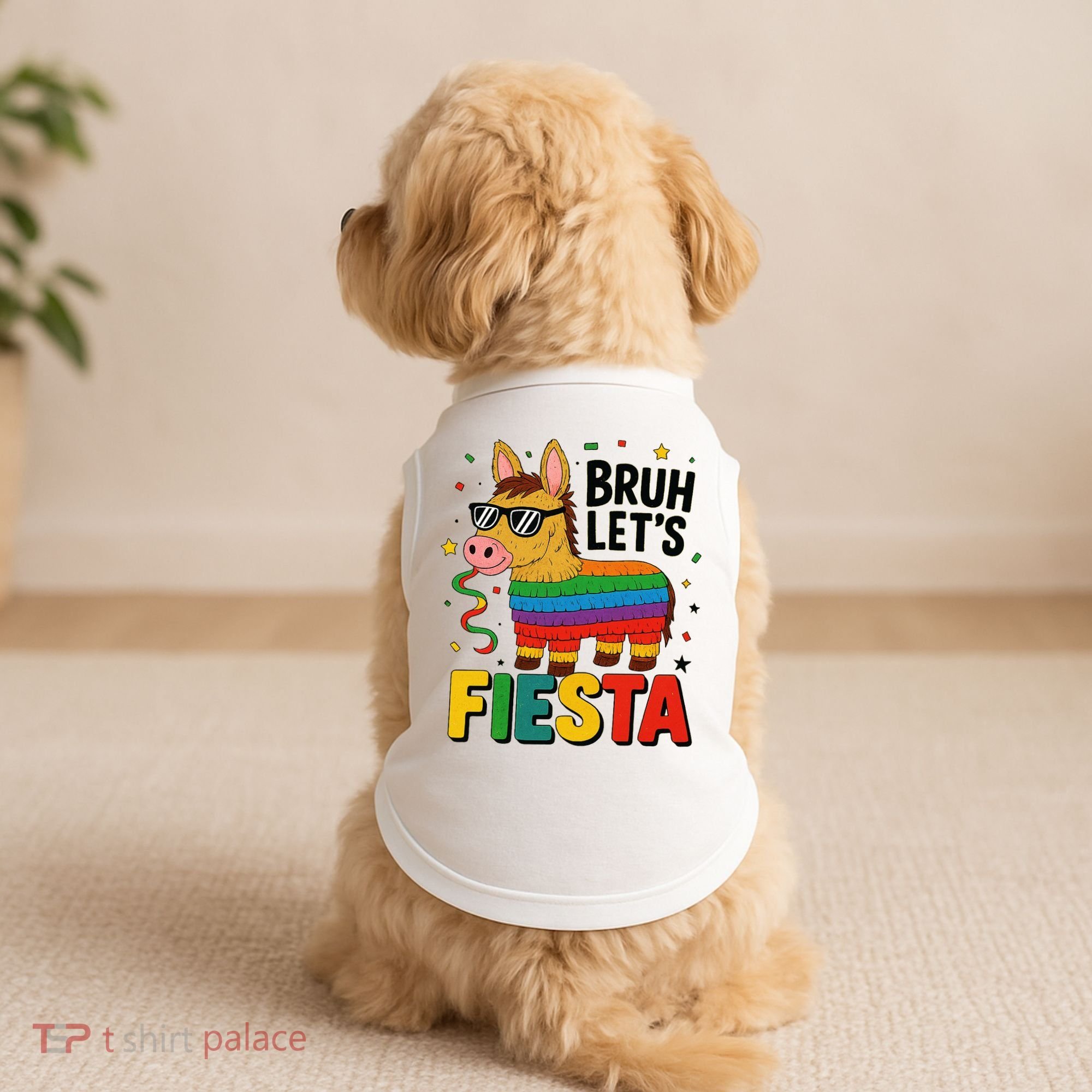 Bruh Lets Fiesta Cinco Mayo Pinata Funny Doggie Tank
