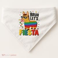 Bruh Lets Fiesta Cinco Mayo Pinata Funny USA-Made Doggie Bandana thumb 0