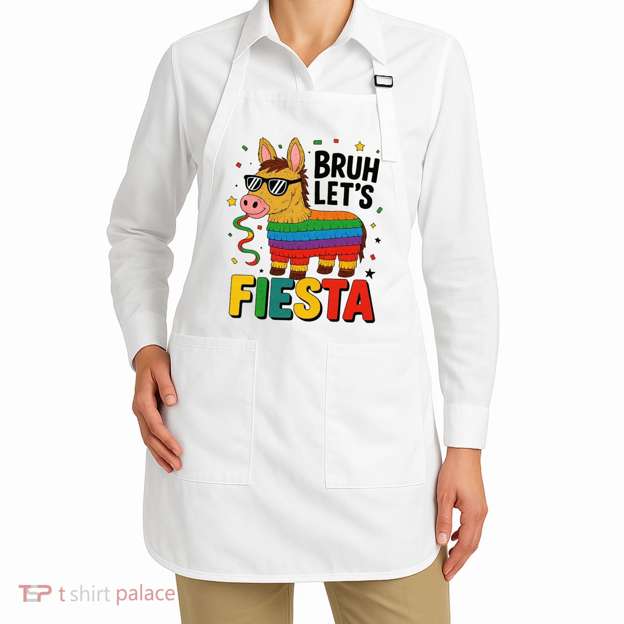 Bruh Lets Fiesta Cinco Mayo Pinata Funny Apron