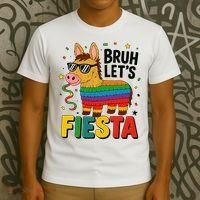 Bruh Lets Fiesta Cinco Mayo Pinata Funny T-Shirt thumb 3