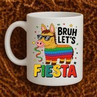 Bruh Lets Fiesta Cinco Mayo Pinata Funny Coffee Mug thumb 2