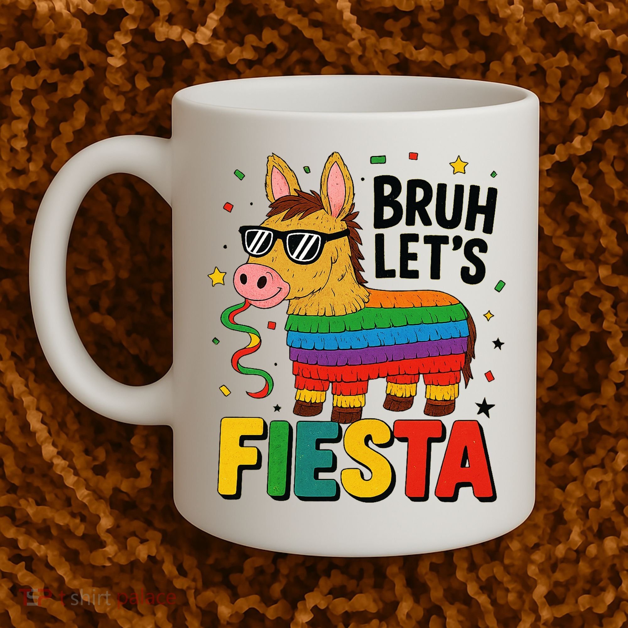 Bruh Lets Fiesta Cinco Mayo Pinata Funny Coffee Mug