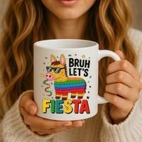 Bruh Lets Fiesta Cinco Mayo Pinata Funny Coffee Mug thumb 3