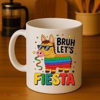 Bruh Lets Fiesta Cinco Mayo Pinata Funny Coffee Mug thumb 4