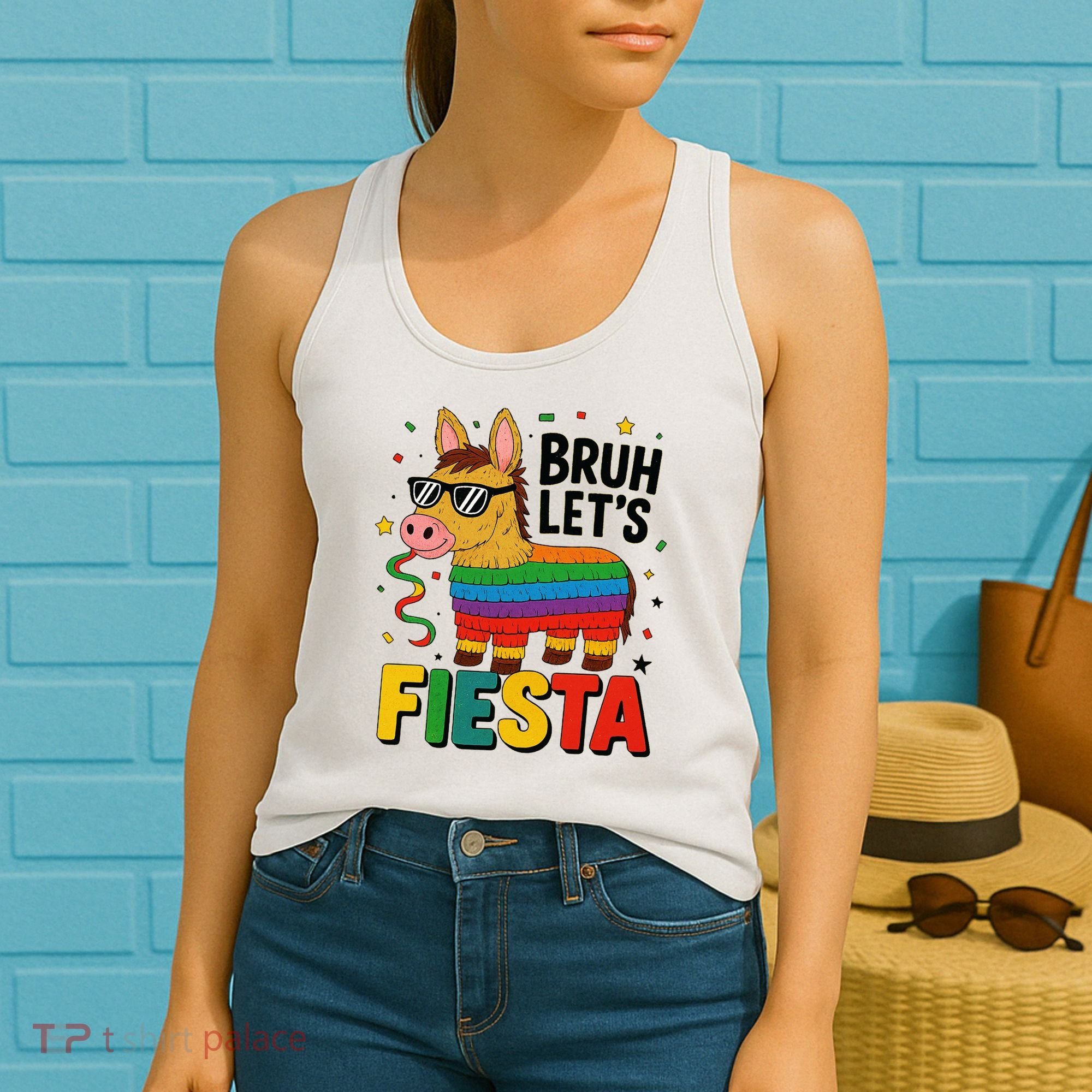 Bruh Lets Fiesta Cinco Mayo Pinata Funny Women's Tank Top