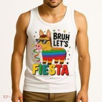 Bruh Lets Fiesta Cinco Mayo Pinata Funny Tank Top thumb 3
