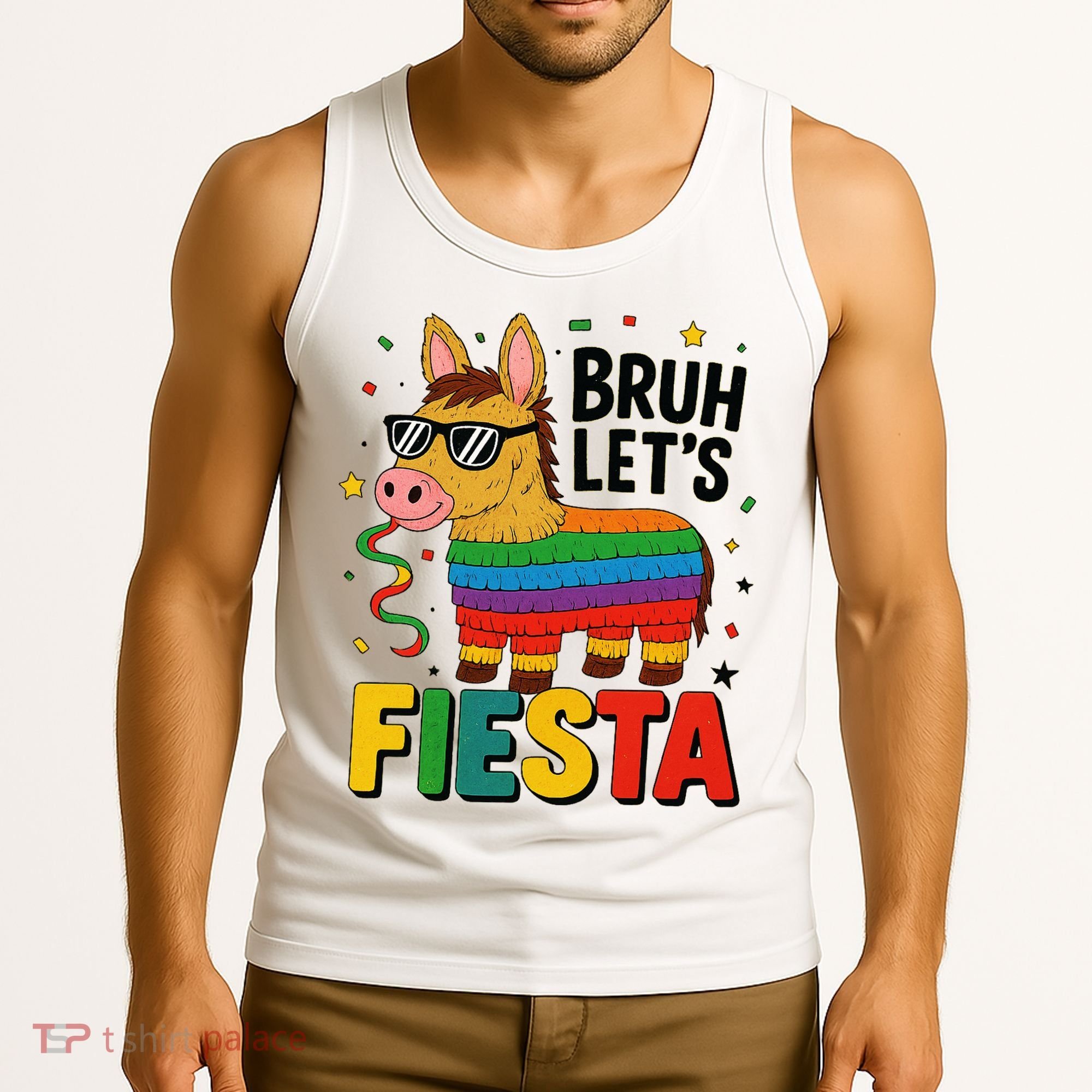 Bruh Lets Fiesta Cinco Mayo Pinata Funny Tank Top