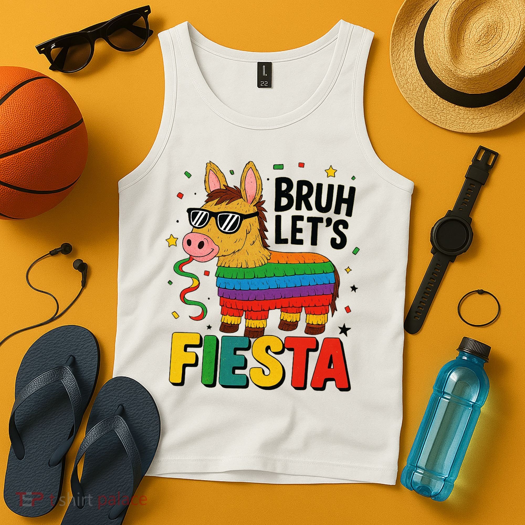 Bruh Lets Fiesta Cinco Mayo Pinata Funny Tank Top