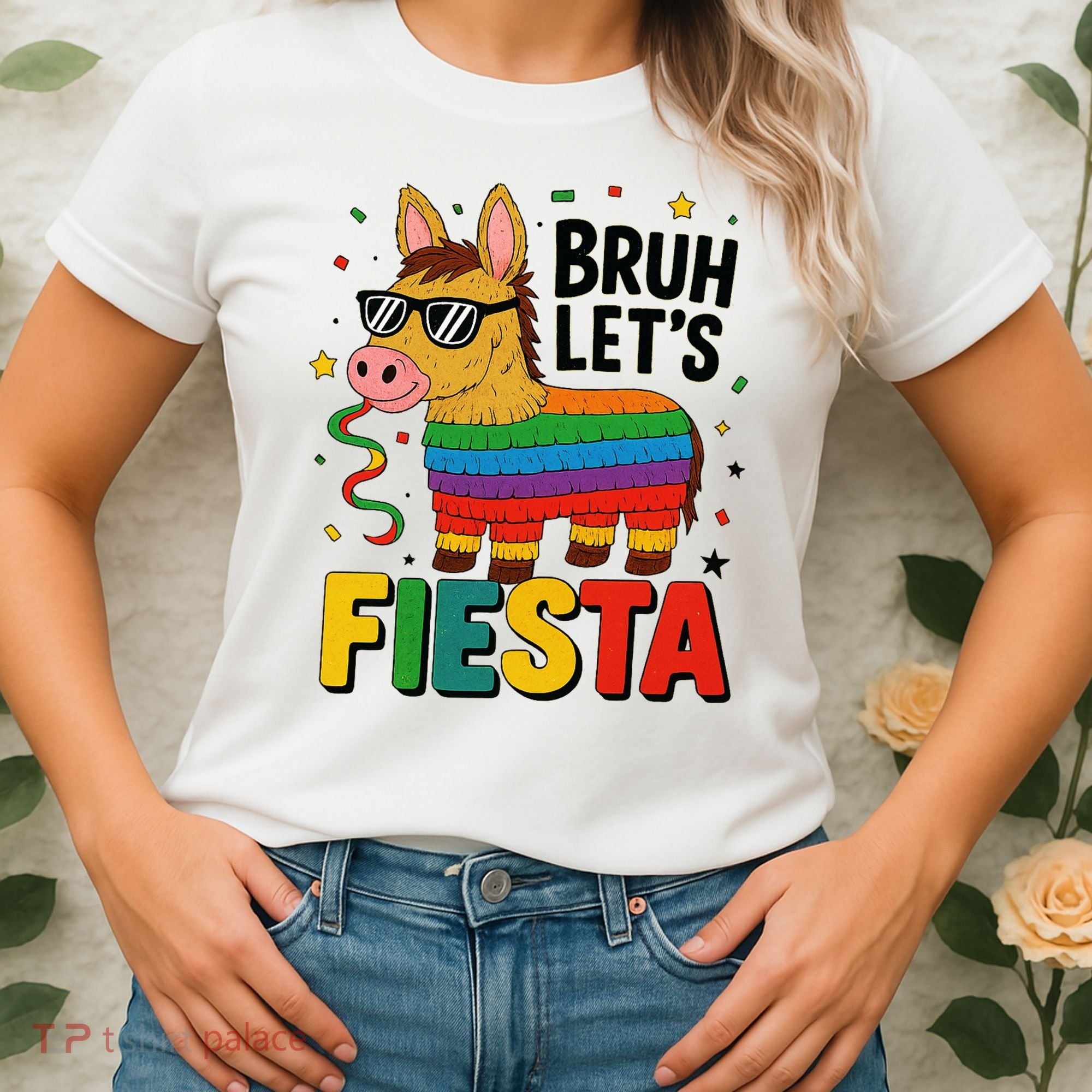 Bruh Lets Fiesta Cinco Mayo Pinata Funny Women's T-Shirt