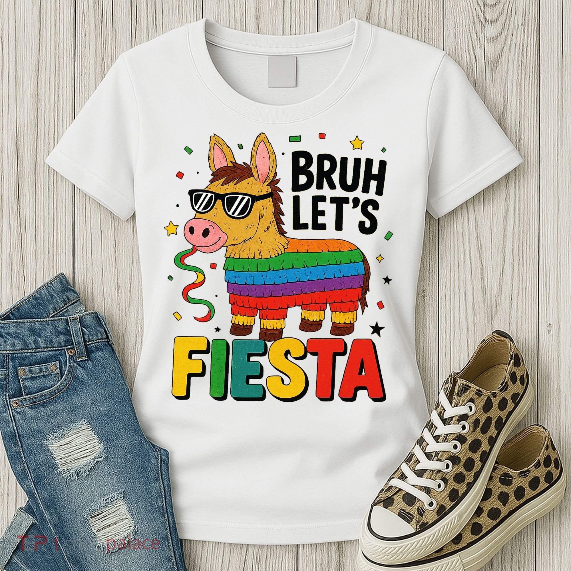 Bruh Lets Fiesta Cinco Mayo Pinata Funny Women's T-Shirt