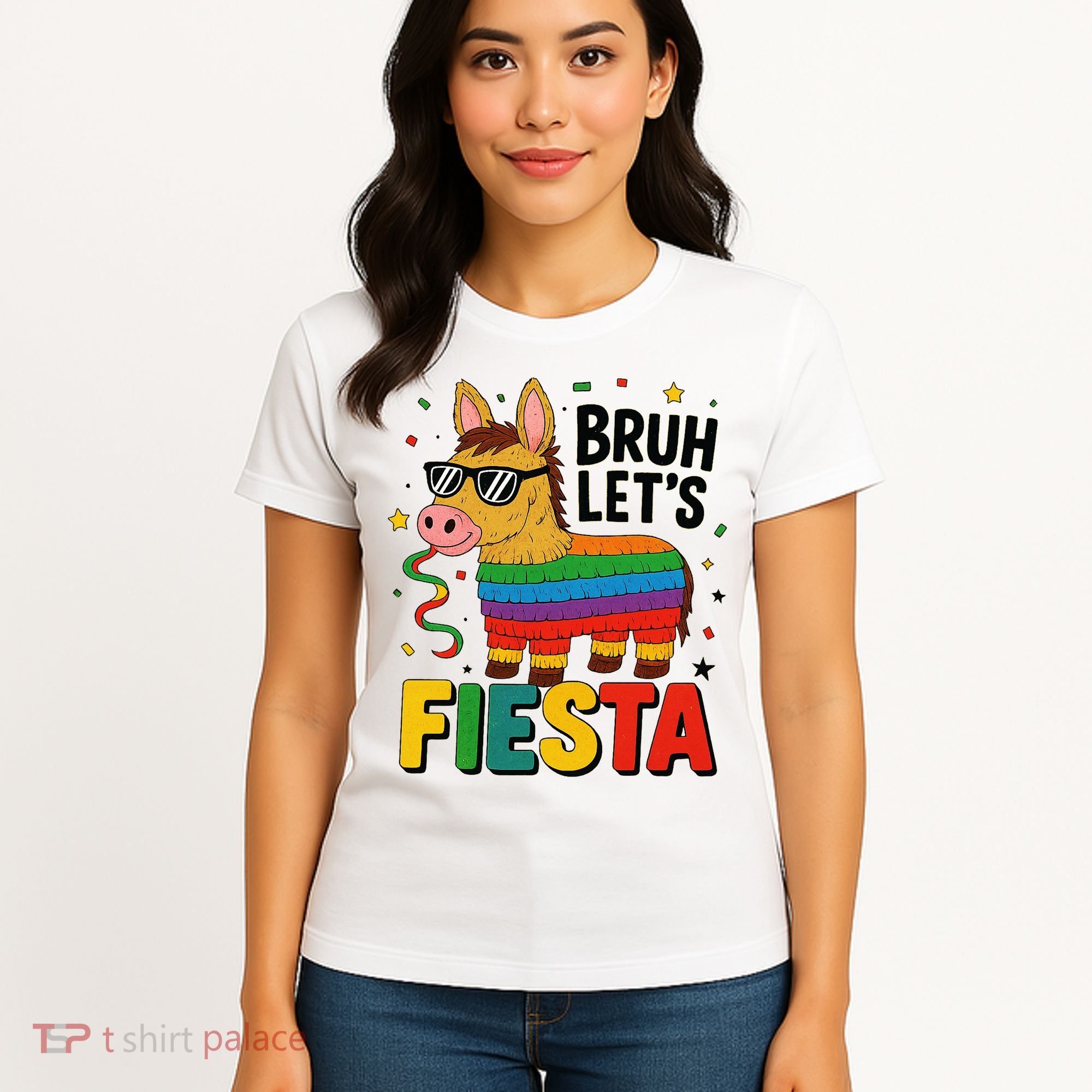 Bruh Lets Fiesta Cinco Mayo Pinata Funny Women's T-Shirt
