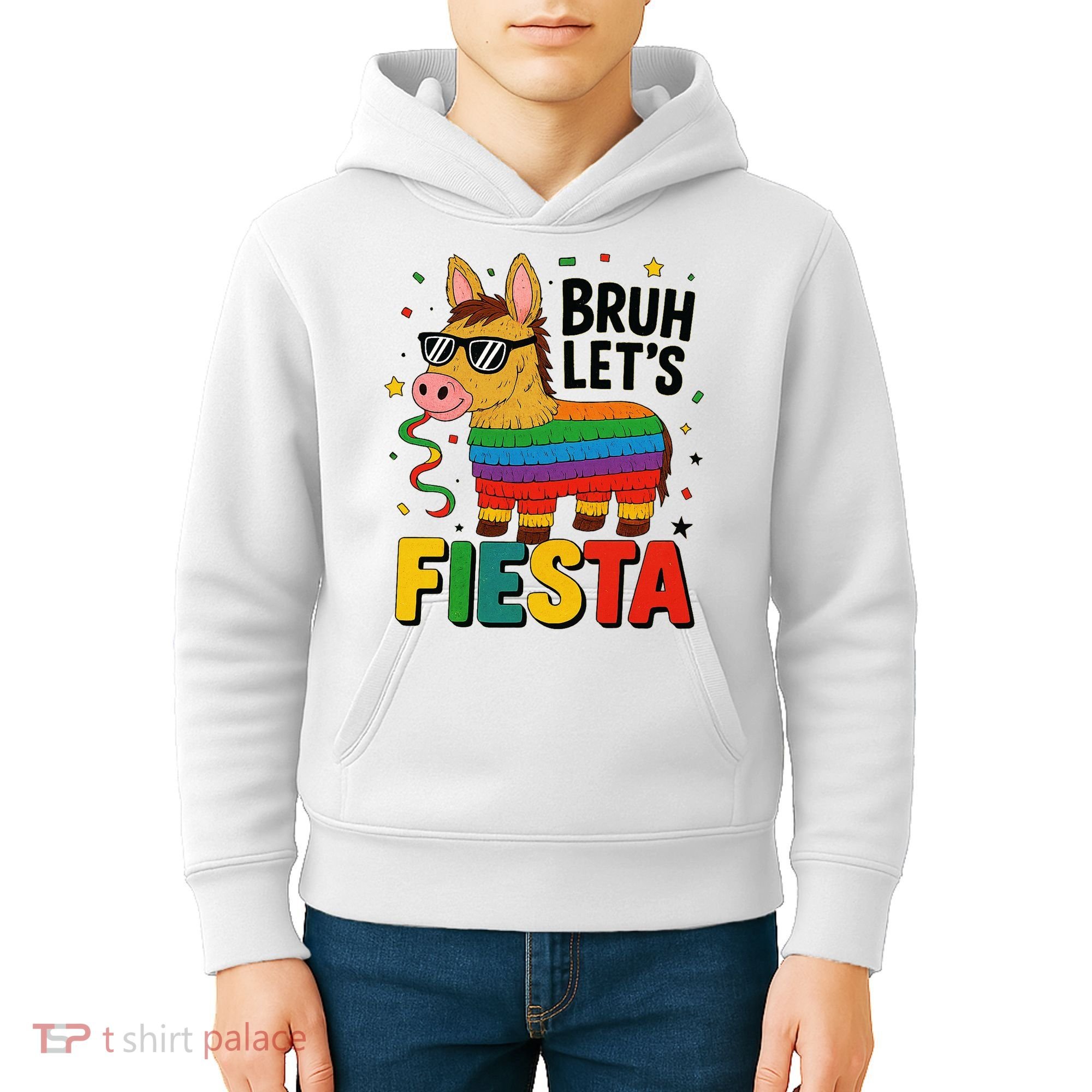 Bruh Lets Fiesta Cinco Mayo Pinata Funny Kids Hoodie