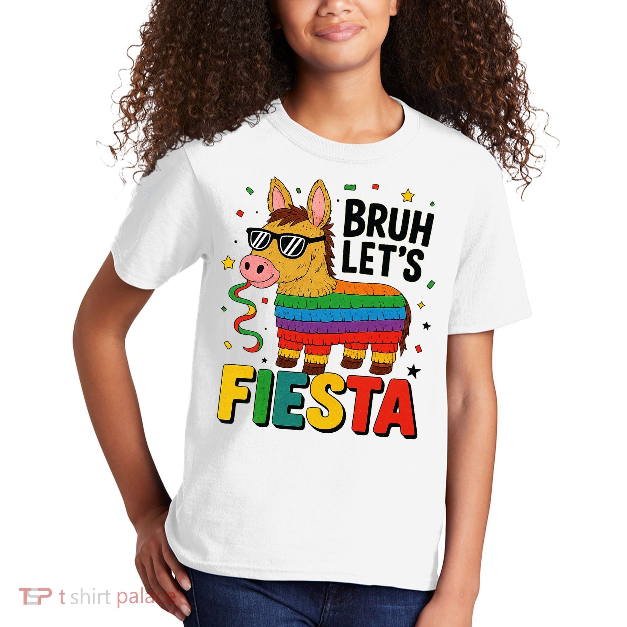 Bruh Lets Fiesta Cinco Mayo Pinata Funny Kids T-Shirt