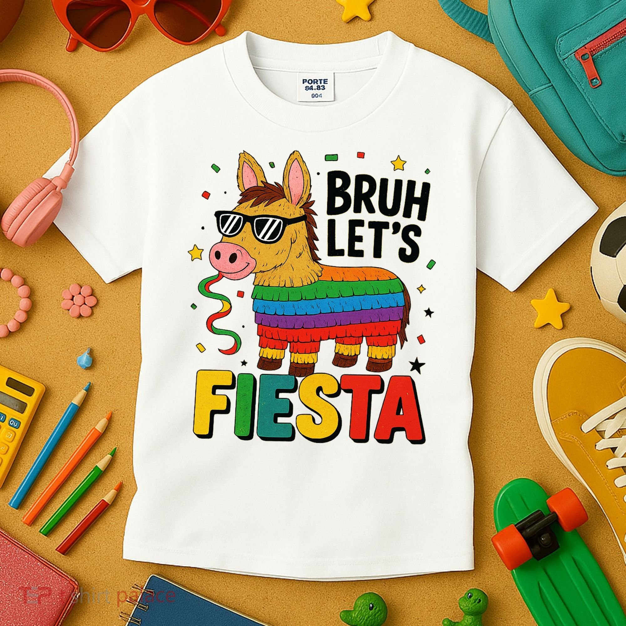 Bruh Lets Fiesta Cinco Mayo Pinata Funny Kids T-Shirt