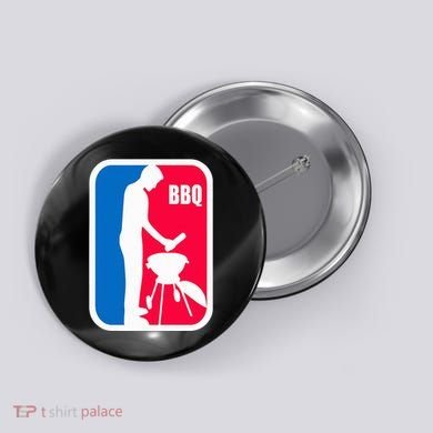 Bbq League Funny Barbecue Cookout Grill Button